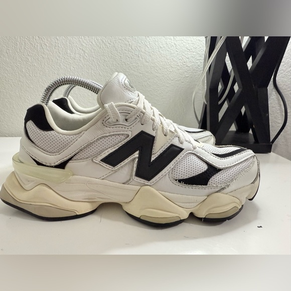 New Balance 9060White and Black Athletic Shoes - Picture 3 of 9